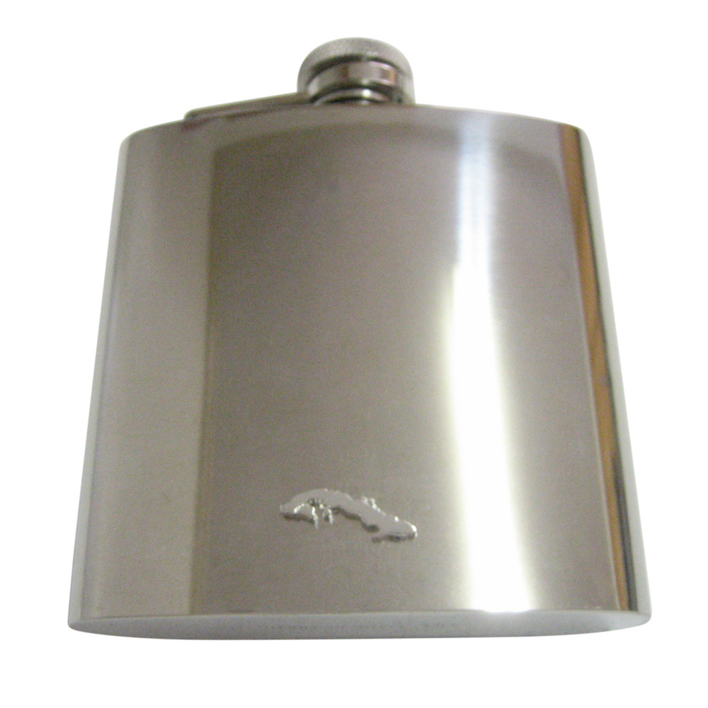 Cuba Map Shape Pendant 6oz Flask - image 1